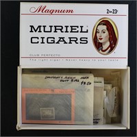 Germany Stamps in Cigar box - glassines, dealer ca