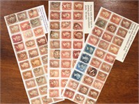 Great Britain Stamps #33 x90 star tops on cards, e