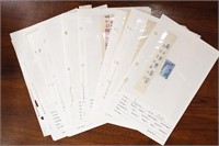 Japan Stamps Mint on dealer pages, mostly mid 20th