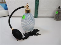 Vintage Art Glass Perfume Atomizer 6"