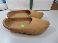 Vintage Wooden Dutch Shoes Dated 1945 (Mrs M.A.