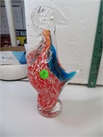 Vintage Murano Glass Rooster Chicken 10&1/4"