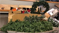 Christmas decor: trees, wreaths, lights, misc.