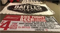 Budweiser banner, baffles banner, closed for