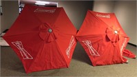 4-Budweiser table umbrellas