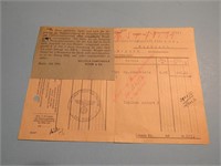 1944 WWII German Invioce Document w Stamp