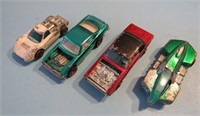 4 Hot Wheels Red Line Lot Old Die-Cast Cars