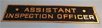 Deco Office Metal Sign Assistant Inspection Office