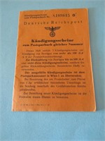 WWII German Postal Saving Book Third Reich RARE