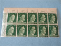 Block Hitler Head Postage Stamps Deutsch Reich