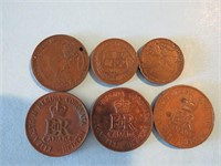 1927-1953 Royalty Tokens Copper Coins Souviners