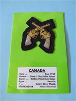 Canadian Police Embroidered Patch Bullion Pistol