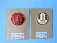 1990 Russian Moscow Olympic Enamel Badges Pins