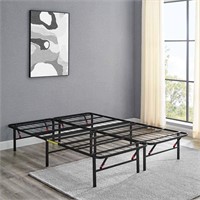 Foldable, 14" Metal Platform Bed Frame. Queen