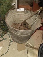 Galvanized Bucket w/ Nails & Other