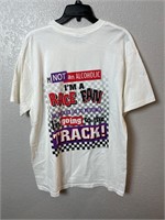 Vintage Out of Control Alcoholic Race Fan Shirt