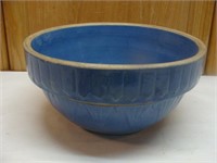 Antique Stoneware Blue Bowl V Motiff