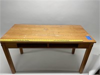 Wooden Table with cubbies