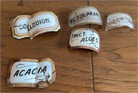 Lot of Porcelain Enameled Apothecary Labels