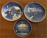 Lot of 3 B&G Christmas Collector's Plates