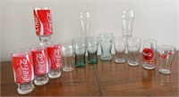 Lot of 14 Coca Cola Glasses