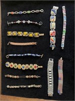 Lot of 12 Costume Jewelry Bracelets