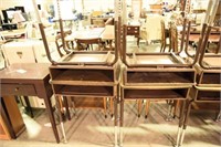 Lot #573 - Set of (4) Children’s school desks