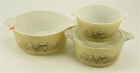 Lot #591 - Set of (3) highly collectable Pyrex
