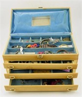 Lot #595 - Jewelry box full of miscellaneous