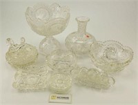 Lot #602 - (9) cut crystal bowls, vases and
