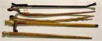 Lot #603 - (5) walking canes with assorted
