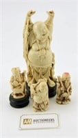 Lot #609 - (4) Chinese resin molded figures in