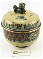 Lot #616 - Kutani stoneware china decorated jar