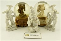 Lot #622 - (3) Chinese figures and (2) snow