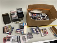 Box of Cassette CD Various Media Lot