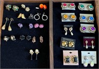 23 Pr of Designer & Costume Jewelry Earrings