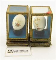 Lot #654 - Pair of hand painted oriental style