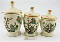 Lot #655 - 3pc Oriental Canister set