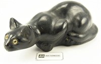 Lot #665 - Chalkware black cat door stop figurine