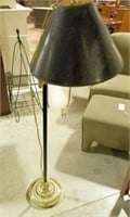 Lot #687 - Brass decorated floor lamp