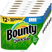 Bounty Quick-Size Paper Towels, 12 Family Rolls