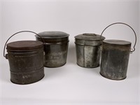 Tin Pudding Mold & Bail handle tins