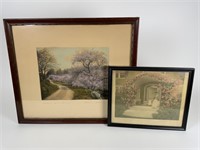 2 Wallace Nutting Colored Prints