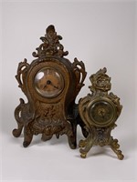 2 Early Ornate Dresser Clocks