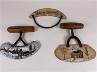 3 Hand Painted Antique Choppers