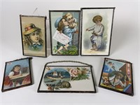 Framed Antique Trade & Post cards