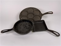 3 Cast Iron pans