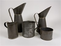 Vintage Tin Pitchers & Cups