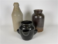 Stoneware Pottery jug, crock & planter