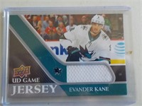Evander Kane 2020-21 UD Game Jersey card